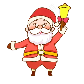 送礼物的Q版圣诞老人、,免抠元素