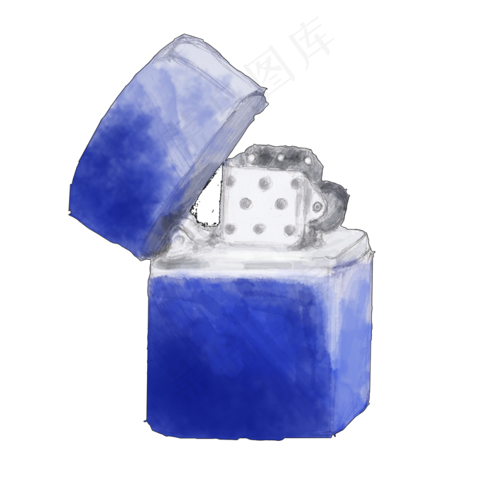 父亲节礼物手绘打火机png(2000X2000(DPI:300))psd模版下载