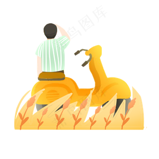 芒种麦田守望风景素材