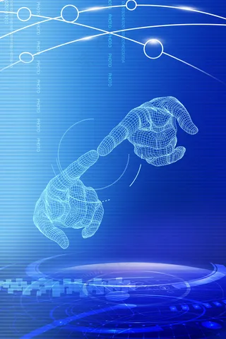 大气科技人工智能平面素材