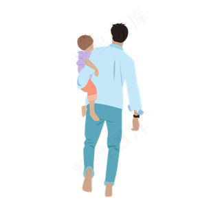 父亲节父子背影