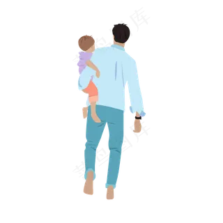 父亲节父子背影
