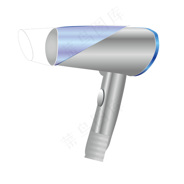卡通灰色吹风机插画