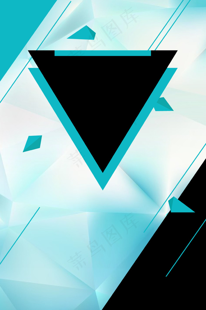 几何科技蓝色广告背景