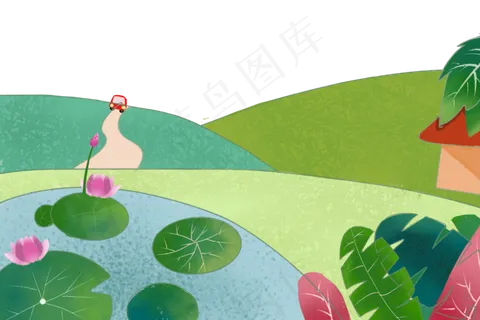 山水自驾青山绿水春天景色绿色海