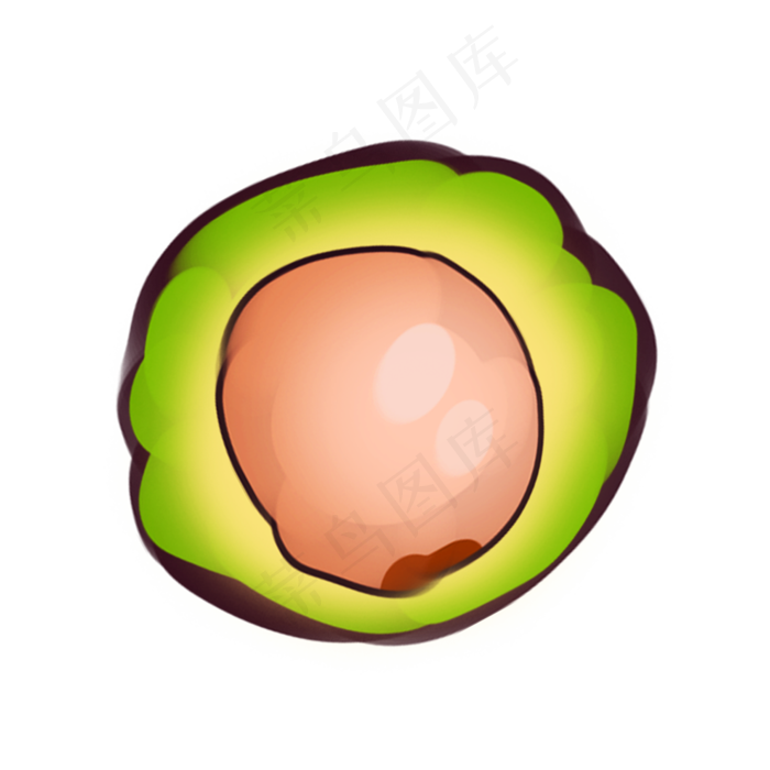 漂亮的绿色水果插画