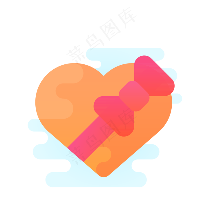 爱心桃礼盒免抠图