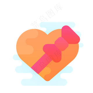 爱心桃礼盒免抠图