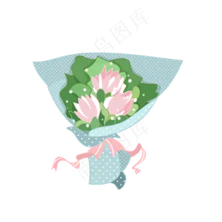 情人节花束捧花免扣