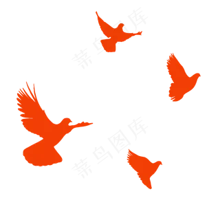 红色和平鸽党建,免抠元素 红色和平鸽党建,免抠元素