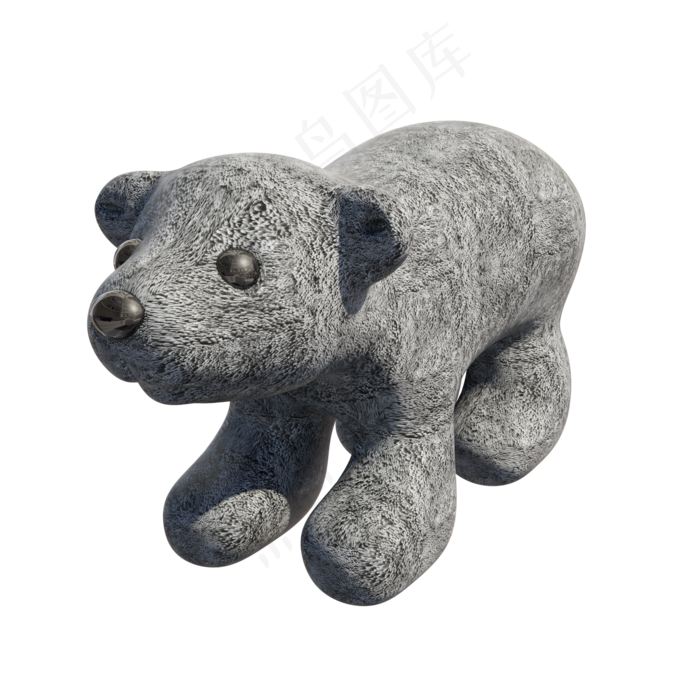 儿童玩具灰色毛绒小熊