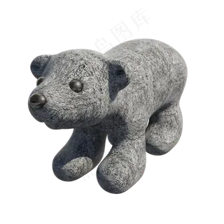 儿童玩具灰色毛绒小熊