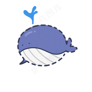 对话框卡通鲸鱼可爱装饰