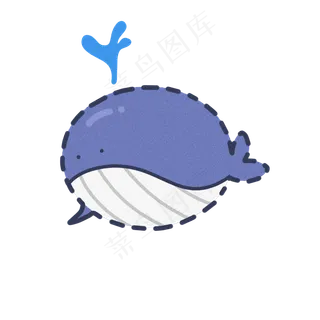 对话框卡通鲸鱼可爱装饰