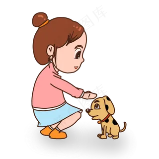 儿童节六一女孩卡通