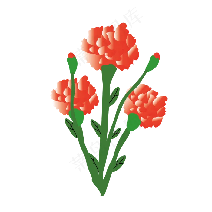 矢量免扣红色花束(4167*4167px 300 dpi )ai矢量模版下载