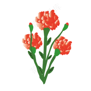 矢量免扣红色花束