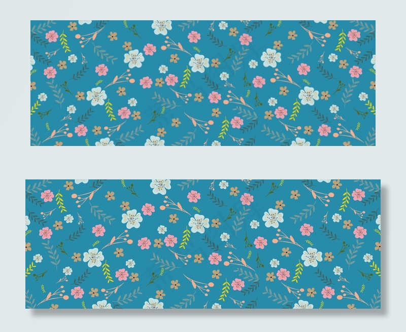 简约清新花朵花卉底纹(1920*700px 	       )psd模版下载