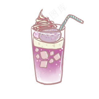 大暑小暑清凉消暑卡通风格矢量图