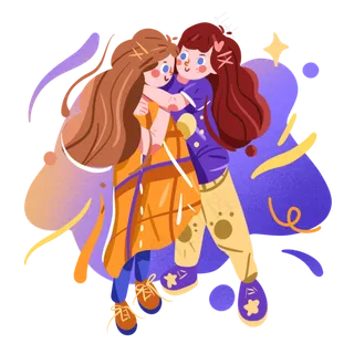 儿童节抱在一起玩耍的小朋友