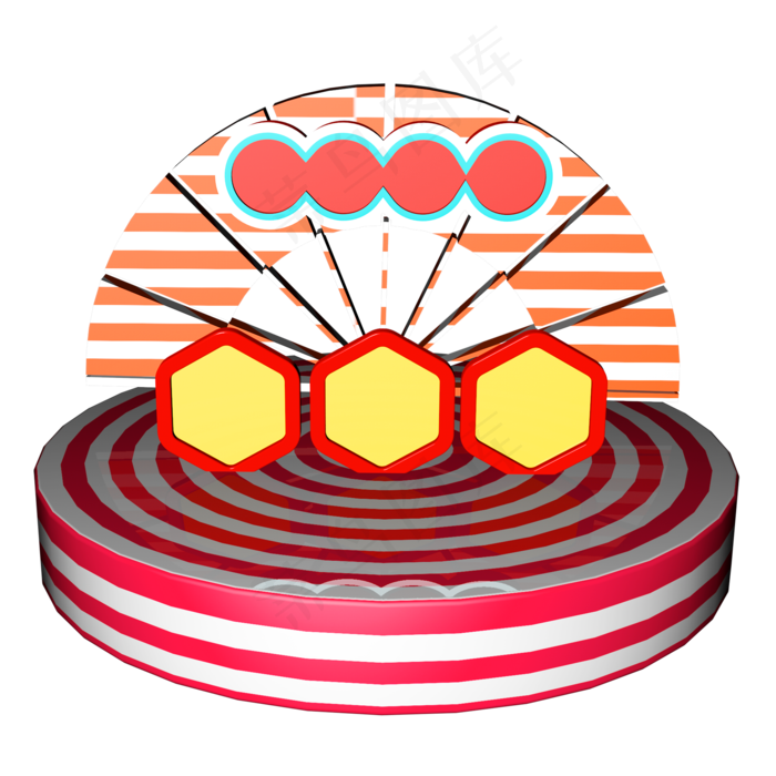 大气C4D促销模型设计,免抠元素(2000*2000px 300 dpi )