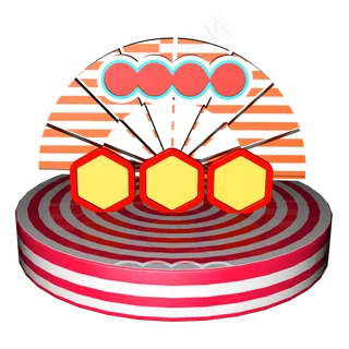大气C4D促销模型设计,免抠元素