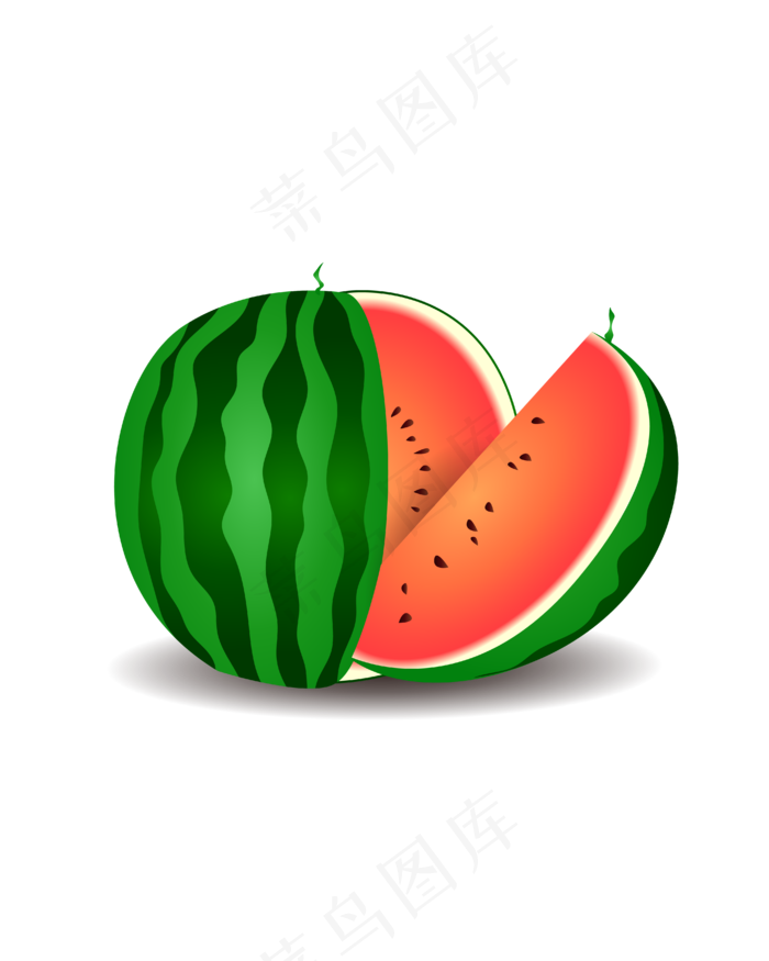 矢量夏天清凉解渴大西瓜