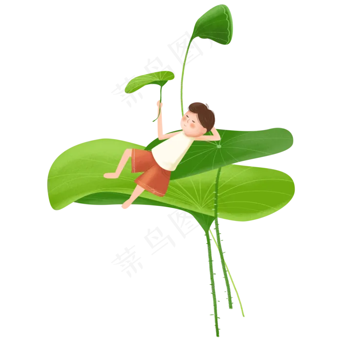 传统二十四节气荷花荷叶(2000X2000(DPI:300))psd模版下载