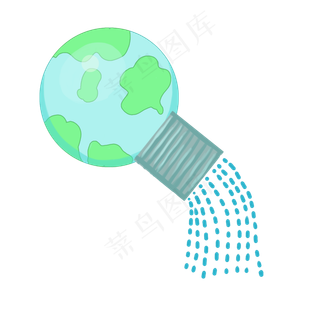 绿色地球灯泡装饰