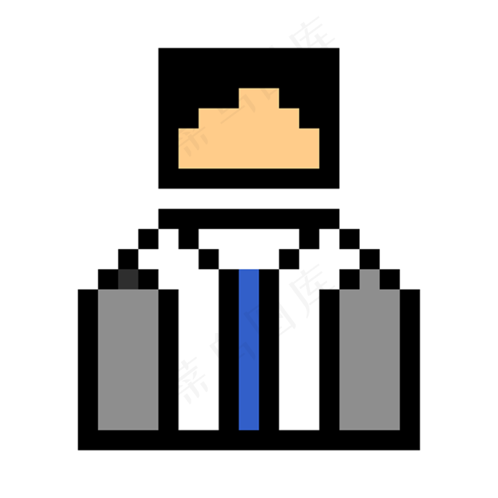 像素风格西装人物图标