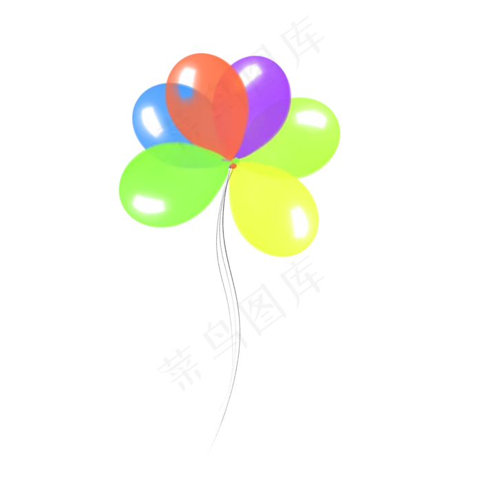 卡通五彩缤纷的气球(2000X2000(DPI:300))psd模版下载