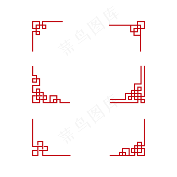 矢量中式古典边框边角,免抠元素