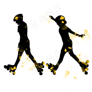 开学季轮滑社团招新剪影,免抠元素