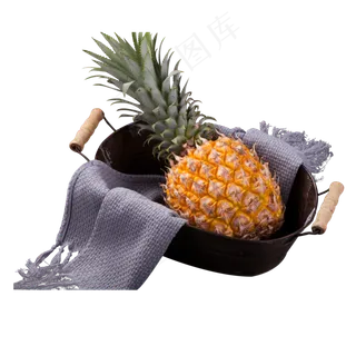 实拍热带水果酸甜菠萝