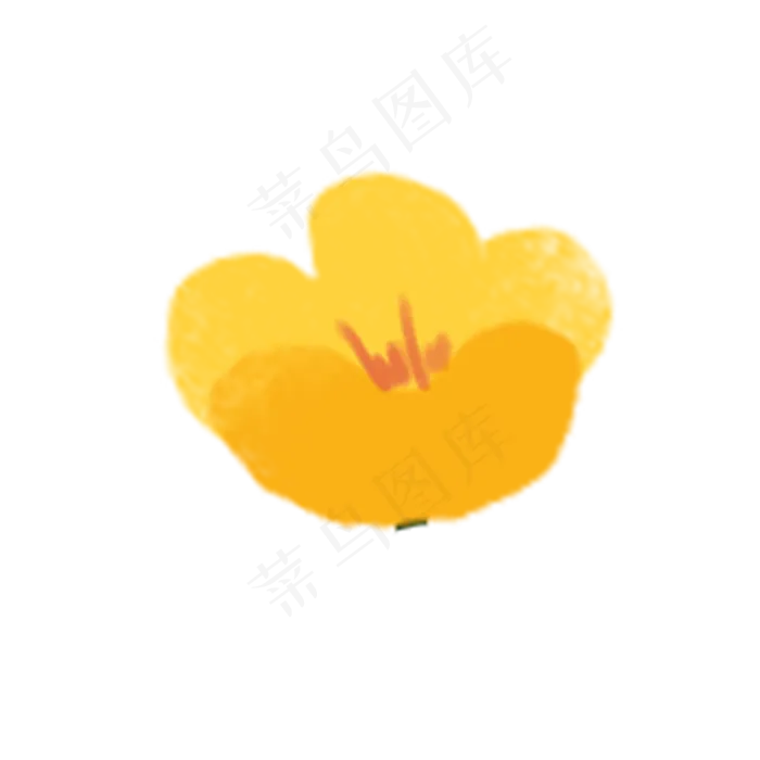 卡通黄色花朵下载(2000X2000(DPI:300))psd模版下载