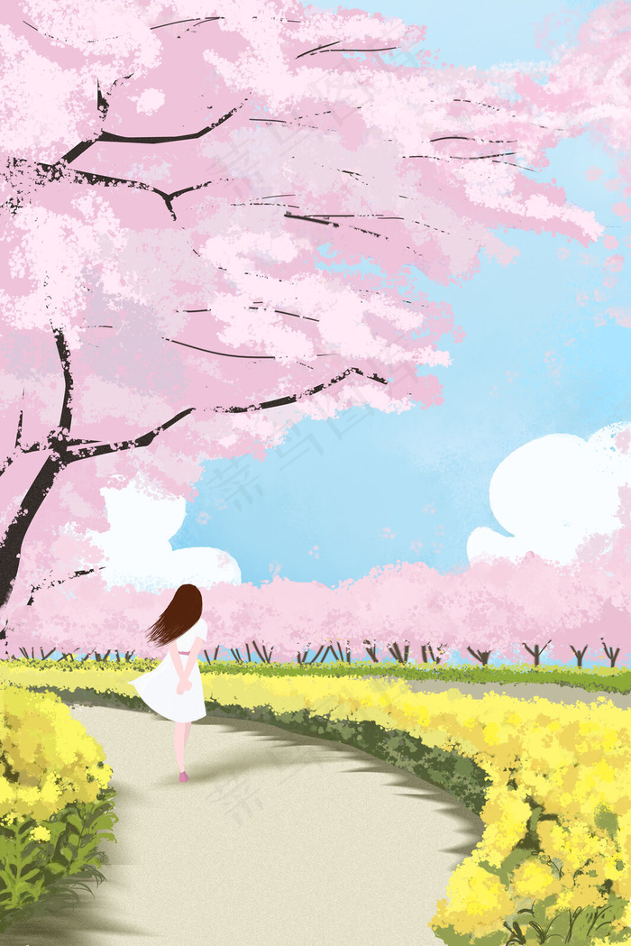 春日出游唯美烂漫赏花季(3545X5315(DPI:300))psd模版下载