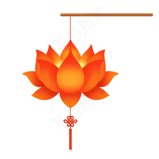 中元节手提荷花灯,免抠元素
