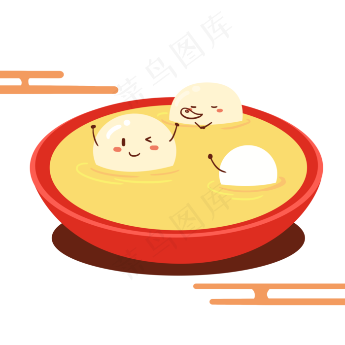 卡通喜庆元宵节快乐,免抠元素(2000*2000px 300 dpi )psd模版下载