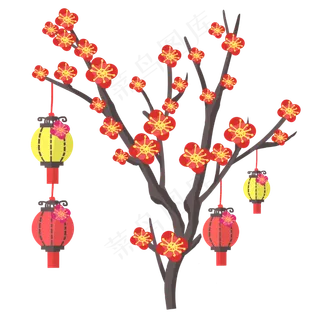 中国风灯笼装饰,免抠元素