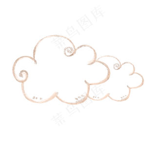 卡通矢量云朵图案