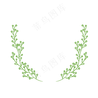 手绘边框绿植装饰藤曼