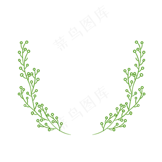 手绘边框绿植装饰藤曼