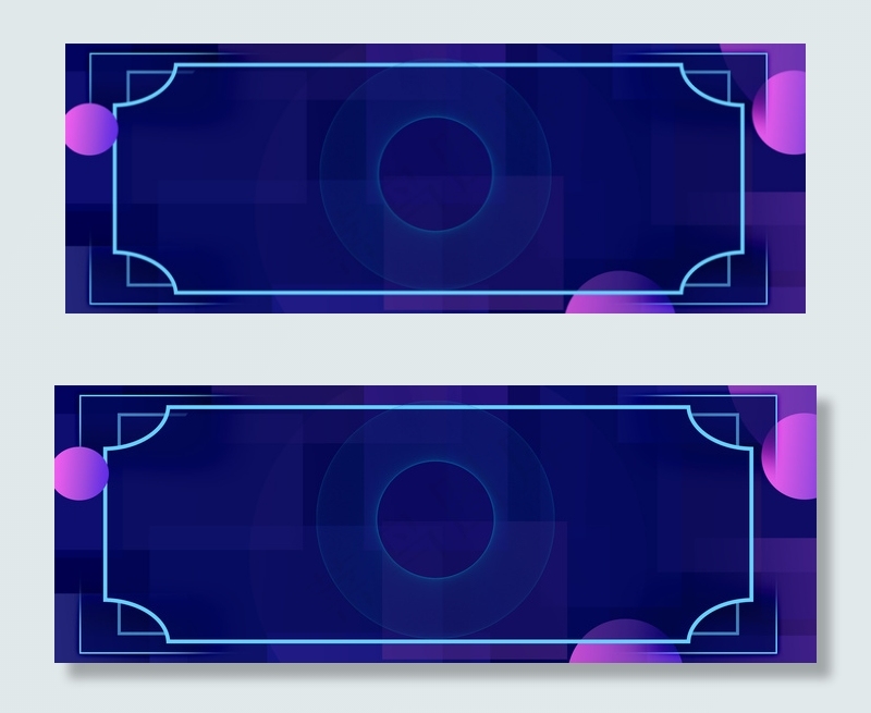 深蓝色科技邀请函banner背景