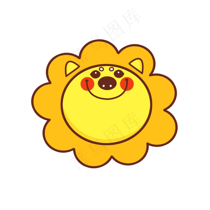 笑脸可爱太阳花表情包插图下载(2000X2000(DPI:300))psd模版下载