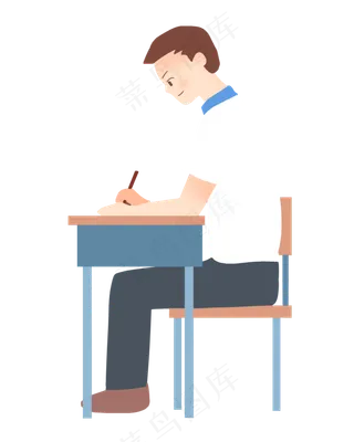 做考卷男学生