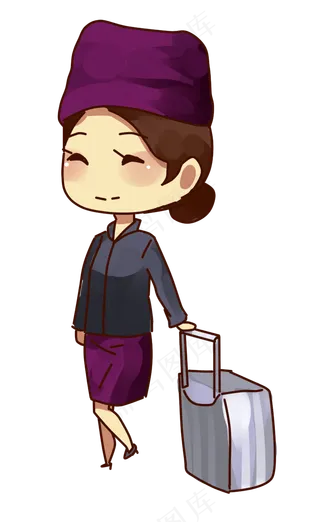 女神节妇女节空姐职业女性,免抠元素