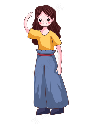 五四青年节五四运动卡通青年