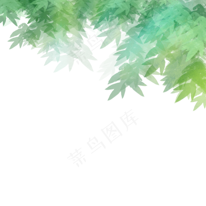 绿色的植物叶子(2000X2000(DPI:300))psd模版下载