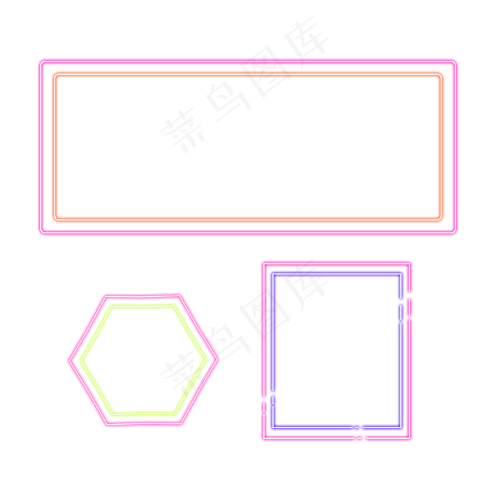 618边框霓虹灯光荧光灯(2000X2000(DPI:300))psd模版下载
