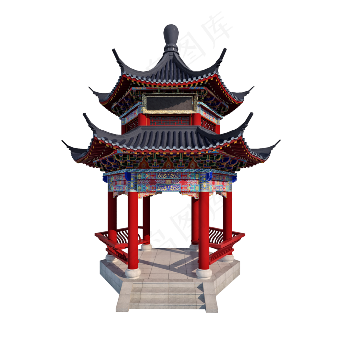 仿真亭子png图,免抠元素